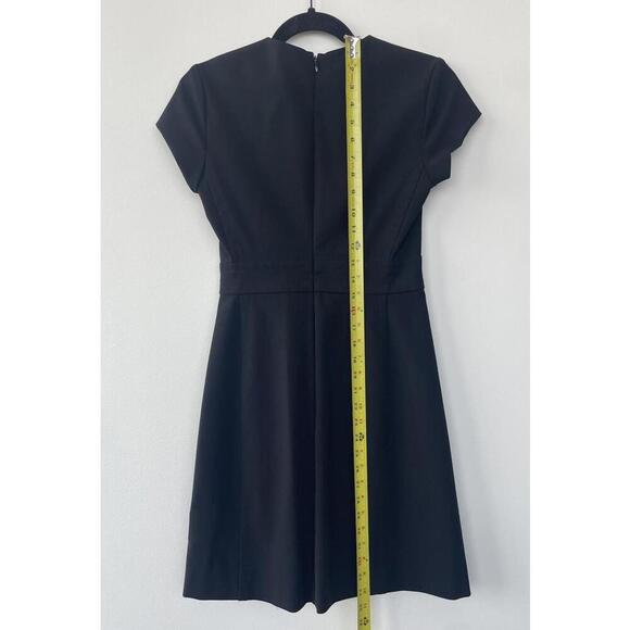 Theory Black Cap Sleeve A-Line Dress – Size 0 – Rayon Blend Workwear - Picture 3 of 7